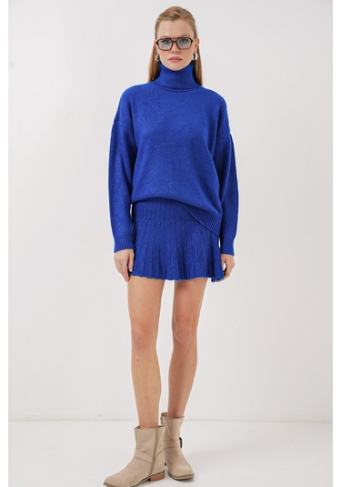 Bigdart 15891 Kazak Etek Triko İkili Takım - Saks