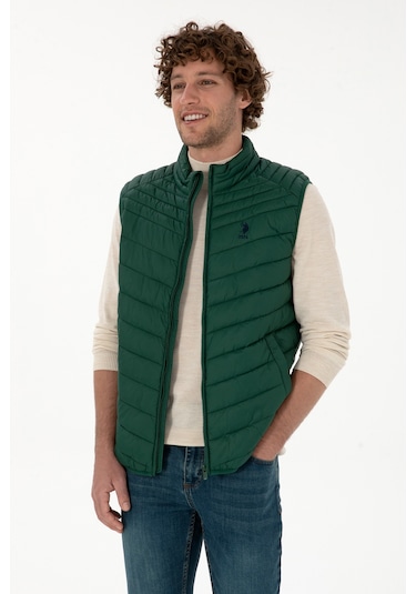 U.s. Polo Assn. Erkek Koyu Yeşil Yelek Dokuma 50312012-vr079 Koyu Yesıl