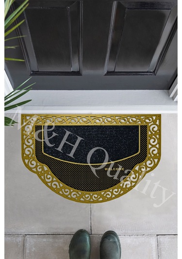 Yarım Ay Modeli Welcome(Hoş Geldiniz) Yazlı Kapı Önü Paspası