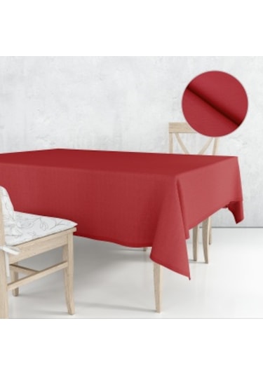 Kuş Gözü Desenli Masa Örtüsü Kırmızı