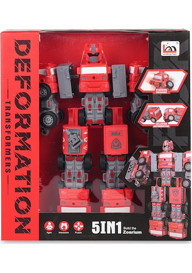 Can Oyuncak Ufo Transformers - Kırmızı Standart