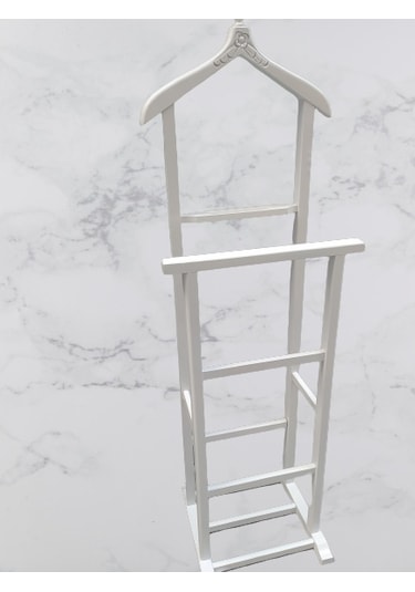 Dilsiz Uşak Çift Tepeli Havlulu Model Parlak Beyaz Lake Askılık A Beyaz