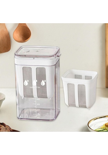 Homyl Gıda Süzgeci Yoğurt Filtresi Soya Ev Suyu İçin Yeniden Beyaz