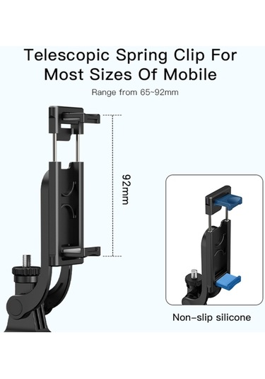 Cbtx Yesido Sf13 Geri Çekilebilir Genişletilmiş Bluetooth Tripod Telefon Canlı Akış Selfie Stand Siyah