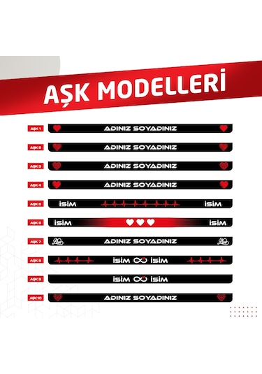2 Adet Kişiye Özel Isimli Plakalık 552942387