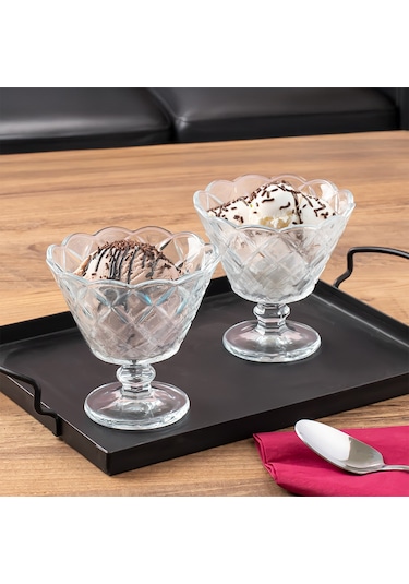 Porsima 1108 6lı Ayaklı Dondurma Magnolia Kasesi Sunum Kase Seti