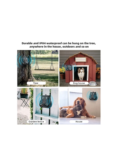 Köpekler İçin Akıllı Havlama Önleyici Cihaz Kapalı Siyah