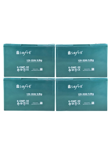 Safir Jel Akü 12 V - 32 Ah 9.8kg - 4'lü Set