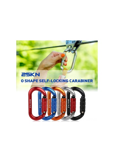 Suofeng Otomatik Kilitli 25kn Alüminyum O Tipi Ana Kilit - Outdoor Tırmanma, Rope İçin Dayanıklı Ve Hafif Kırmızı