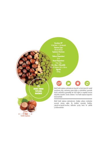 Aydınmaksan T2 Benzinli Fındık Toplama Makinası 25mt Hortumlu