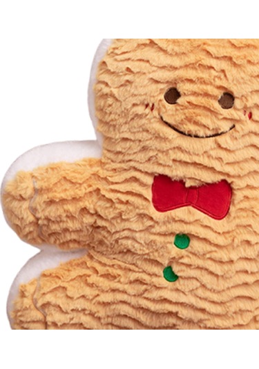 Suntek Yılbaşı Atma Yastığı Sevimli Yumuşak Doldurulmuş 40cm Kahverengi