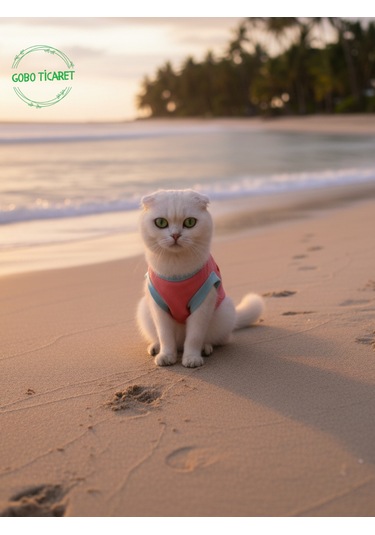 Gobo Yumuşacık Şeker Pembe Kedi Ve Köpek Kıyafeti Elbisesi Siyah Kedi Baskılı - Xs, S, M, L Beden