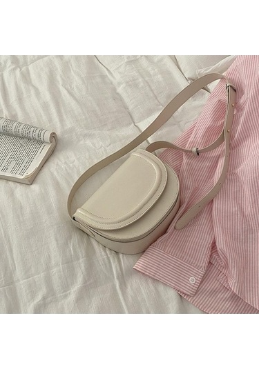 Novahub Beyaz Bahar Moda Küçük Çanta Kadın 2023 Yeni Kore Versiyonu Eyer Çantası Tüm Maç Tek Omuz Askılı Çanta Niş Koltukaltı Çanta Beyaz Beyaz