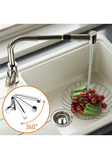 Adell Kelvin 15731121 T Spiralli Mutfak Bataryası Krom