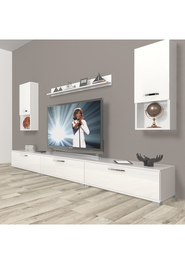 Decoraktiv Eko 270da Mdf Tv Ünitesi Tv Sehpası Parlak Beyaz