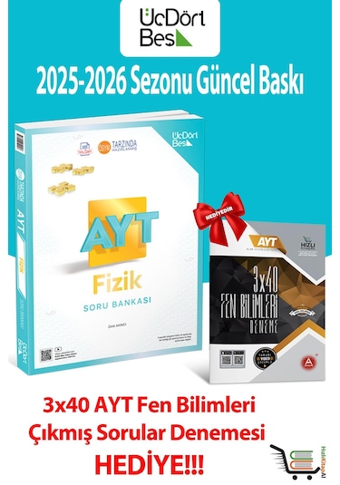 345-ayt Fizik 2026 Model Soru Bankası Seti Hediyeli