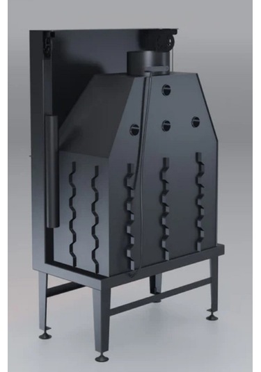 Schömne Elegance Düz Asansörlü Çelik Şömine Haznesi Düz 80 Lik