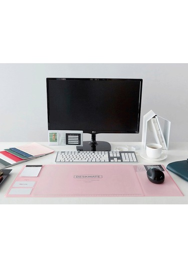 Lemestar Ofis Ve Ev Kullanıma Uygun 70.5x32cm Su Geçirmez Çok Fonksiyonlu Masa Padı - Gri Cüzdan, Takvim Ve Ölçek Özellikleriyle