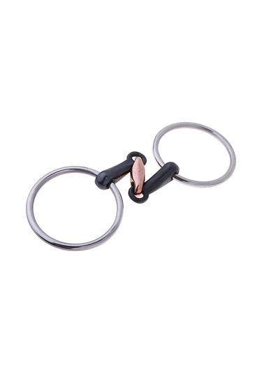 Homyl Copper Link Eggbutt Kantarma Kantarması Yüzük At Için 125mm Gümüş