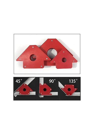 3'Lü Set, Manyetik Açılı Kaynak Tutucu Mıknatıs, Manyetik Gönye