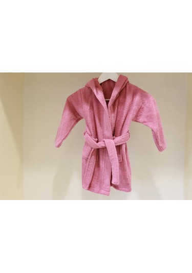 Bebek Bornozu Çocuk Bornozu Bukle Pamuklu Kapşonlu Bornoz