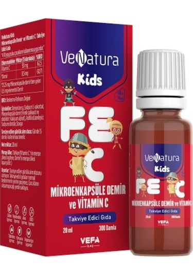 Venatura Kids Demir Ve Vitamin C Damla 20 Ml