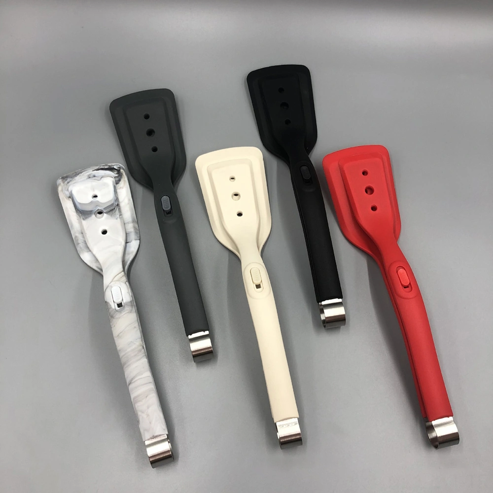 Youtek Gri Multifonksiyonel Silikon Mutfak Aleti: Izgara, Omlet, Pizza Ve Steak İçin 2'li 1 Teflon Uyumlu Spatula-kalp Gri