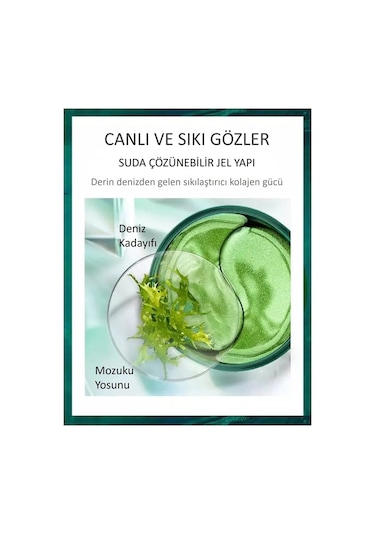 Bioaqua Yeşil Turmalin Kristal Kolajen Sıkılaştırıcı Göz Maskeler