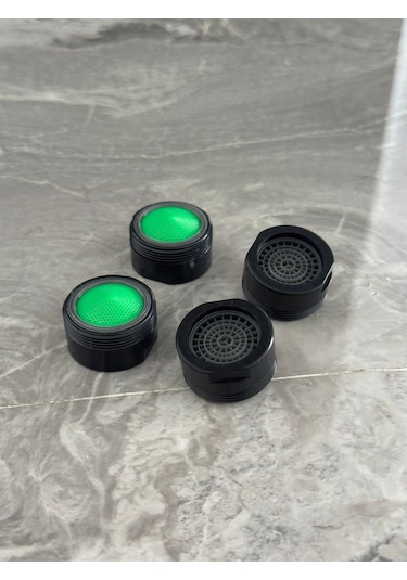 Rudi Armatür 4 Adetabatarya Ucu 4 Adet Su Tasarruf Ucu - Perlatör Siyah Renk Süzgeç