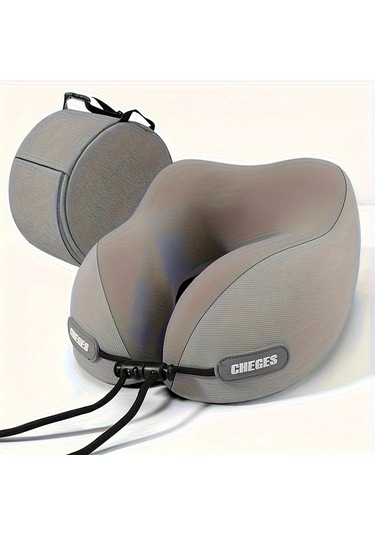 Honeybeeshop Pembe Araba Ucak Seyahat Ve Ofis Icin Ergonomik U Seklinde Boyun Yastigi Depolama Cantali