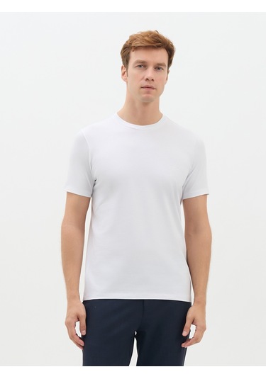 Karaca Erkek Modern Fıt Tişört-beyaz 11.25s.06.623 Beyaz
