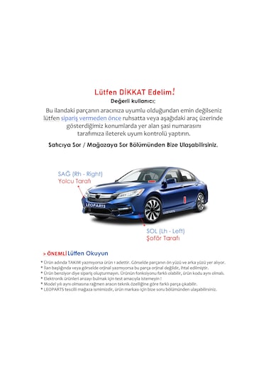 Leoparts Honda Cıvıc Fb7 Sis Lambası Sağ Kapaklı 2012-2015 33900-tr0-e01