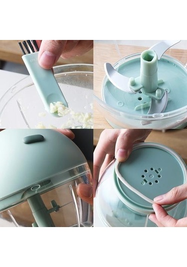 Sebze Kesici Çok Fonksiyonlu Havuç Dilimleyici Sarımsak Soğan Chopper Mutfak Aksesuarları Araçları Gıda Soyucu Yeşil Açık Gri
