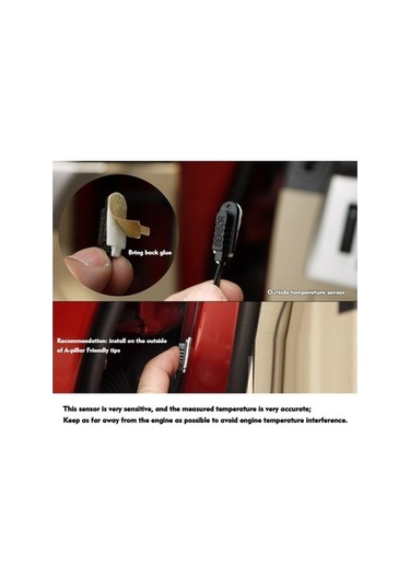 My Topped Araba Saati: Mavi Tarih/saat, Sıcaklık, Voltmetre, 1.0 C Doğruluk, 2 Led Işık, -50 C İle +70 C Arası