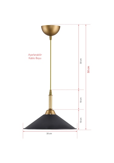 Dede Tekli Ufo Sarkit Avize Siyah Dekoratif Obje