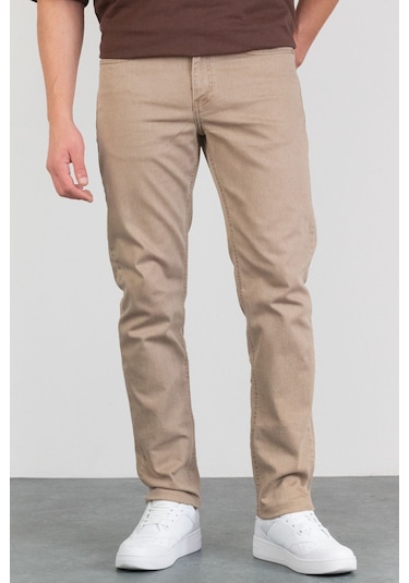 HLT Jeans Erkek Esnek Likralı Jeans Pantolon - Bej