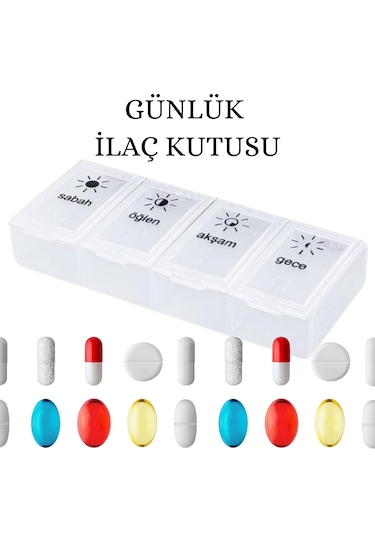 1 Adet Günlük İlaç Kutusu İlaç Kutusu Düzenleyici