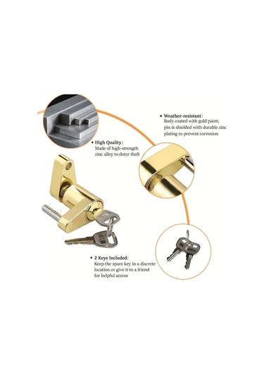 Elmpaly Siyah Ağır Çelik Çekiş Kancası Kilit 2.54 Cm Anahtarlı Traktör Römork Kilit