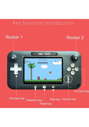 Rs-52fc Psp 4.0 İnç Cep Konsolu El Oyun Oyuncusu, Destek 208 Nes Klasik Oyunları Blue