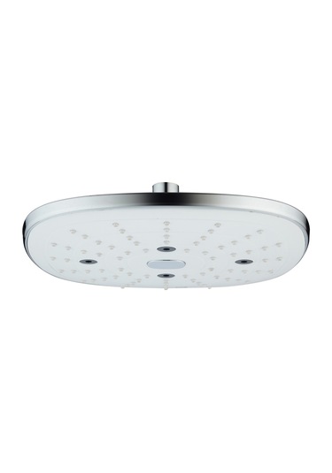 T-May Banyo Ayvacık Yuvarlak Tepe Duş Seti Başlığı Krom Paslanmaz Krom