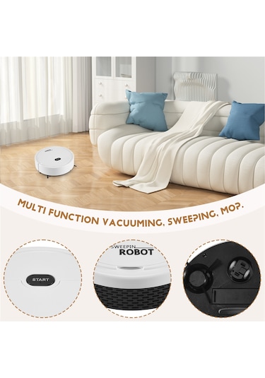 3'ü 1 Arada Kablosuz Süpürme Temizlik Robotu Akıllı Ev Gereçleri-a