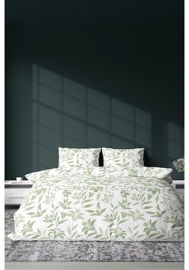 Zeynep Tekstil Nevresim + Yastık Kılıfı Çarşafsız Pamuklu Çift Kişilik Nevresim Seti Flora 200 x 220