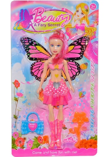 1029-2A Aksesuarlı Kanatlı Melek Bebek Oyun Seti -Canem