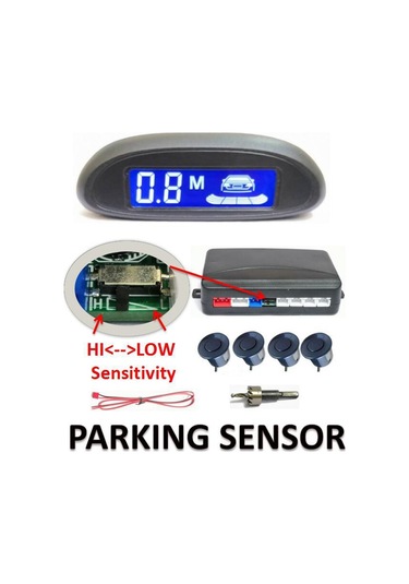 Kaliteli Geri Gidiş Radarı, 4 Kanallı Sensör Göstergesi, Ayarlanabilir Hassasiyet, Park Sensörü Lcd Kırmızı