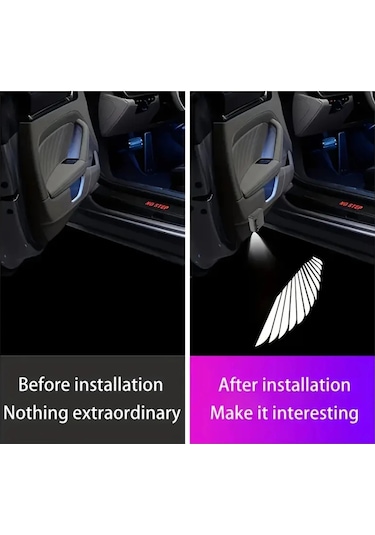 Araba Kapı Led Işık Araba Kapı Işığı Wings Melek Kanadı Led Tek Kapı Garantili