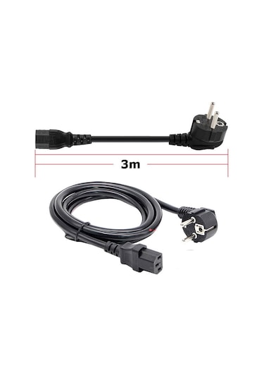 Bilgisayar Pc Kasa Monitör Için Power Güç Kablosu 3 Metre