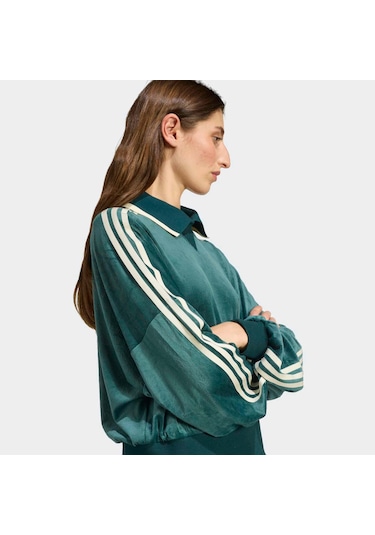 Adidas Originals X Liberty London Kadın Kadın Yeşil Polo Sweatshirt Jw5274 Yeşil