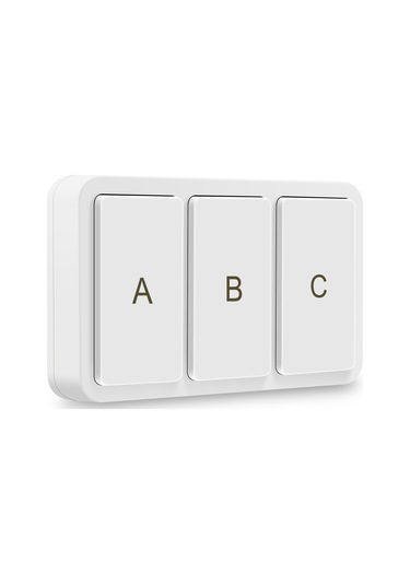 Springsun Tuya Uyumlu Zigbee Akıllı Kablosuz Üç Düğmeli Anahtar - Kablosuz Kontrol Ve Özelleştirilebilir Fonksiyonlar