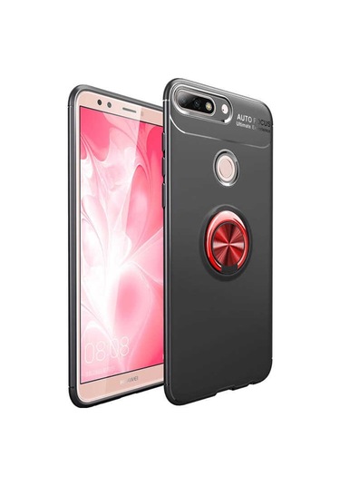 Huawei Y7 2018 Kilif Yüzüklü Magnetli Ravel Case 389753847