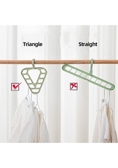 Pembe 9 Delik Sihirli Elbise Askısı Dolap Organizatör Kurutma Rafı Çok Fonksiyonlu Gardırop Eşarp Depolama Askı Uzay Tasarrufu Pembe